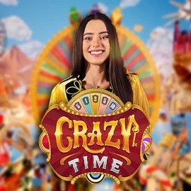 Crazy Time online game logo by Evolution on jjaabet.nl